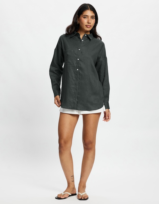 White By FTL - Nami Linen Shirt