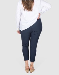 Love Your Wardrobe - Tia Invisible Zip Stretch Pant