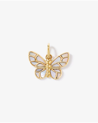 Michael Hill - Butterfly Pendant with Mother of Pearl in 18kt Yellow Gold Vermeil