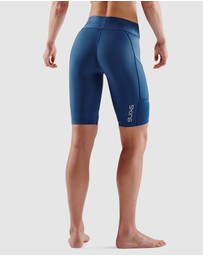 SKINS - SKINS Compression Women's Series-3 Active Half Tight Marine Blue