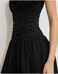 Calli - Drop Waist Gathered Maxi Dress
