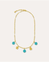 Ottoman Hands - Amore Turquoise Charm Chain Necklace