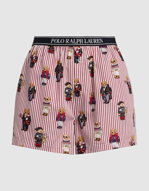 Polo Ralph Lauren - Polo Bear Print Striped Cotton Boxer Short
