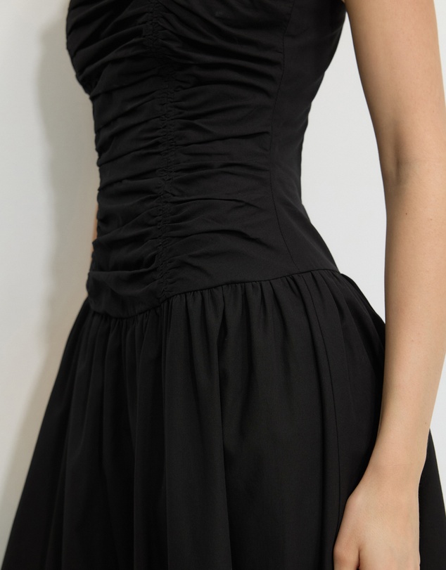 Calli - Drop Waist Gathered Maxi Dress