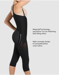 Leonisa - Cupless Long Leg Full Body Shaper with Zip Front