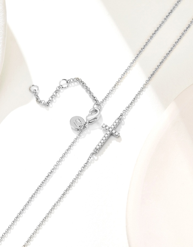 Mestige - Trust Cross Necklace - Silver Plated