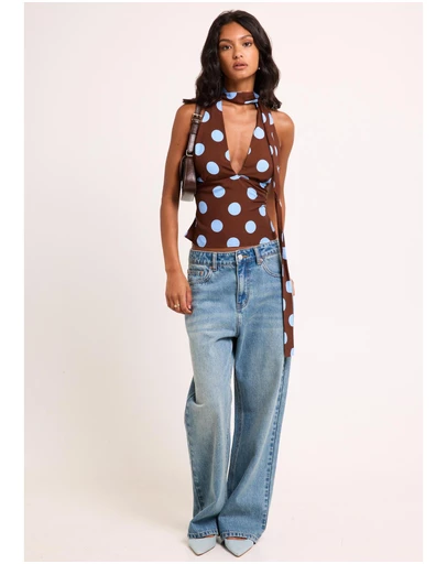 Alice In The Eve - Maya Halter Scarf Top