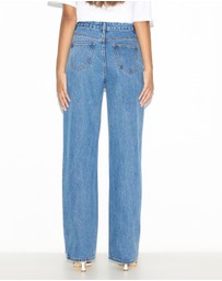 Dazie - Paris High Waisted Straight Leg Denim Jeans