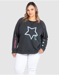 Love Your Wardrobe - LYW & Co Multi Print Sweat Top