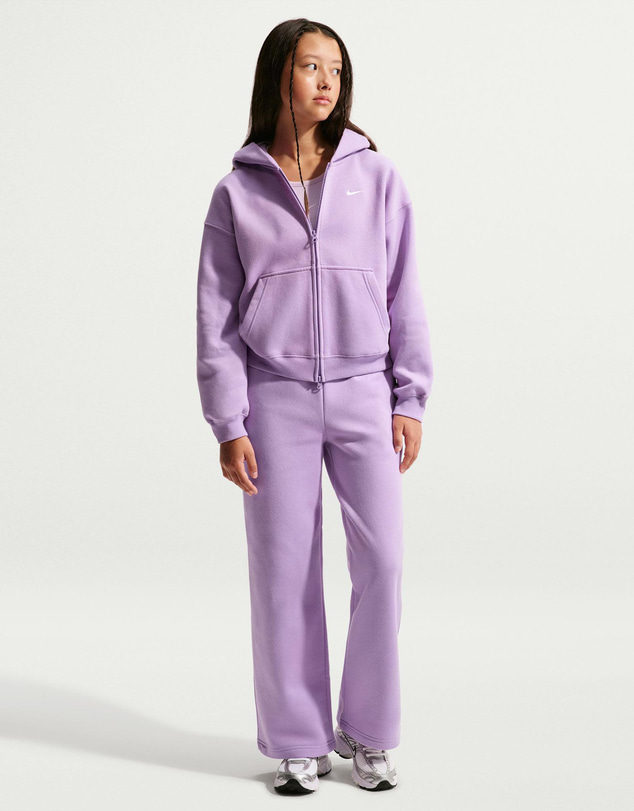 Nike - Studio Oversized Fleece Full-Zip Hoodie - Teens