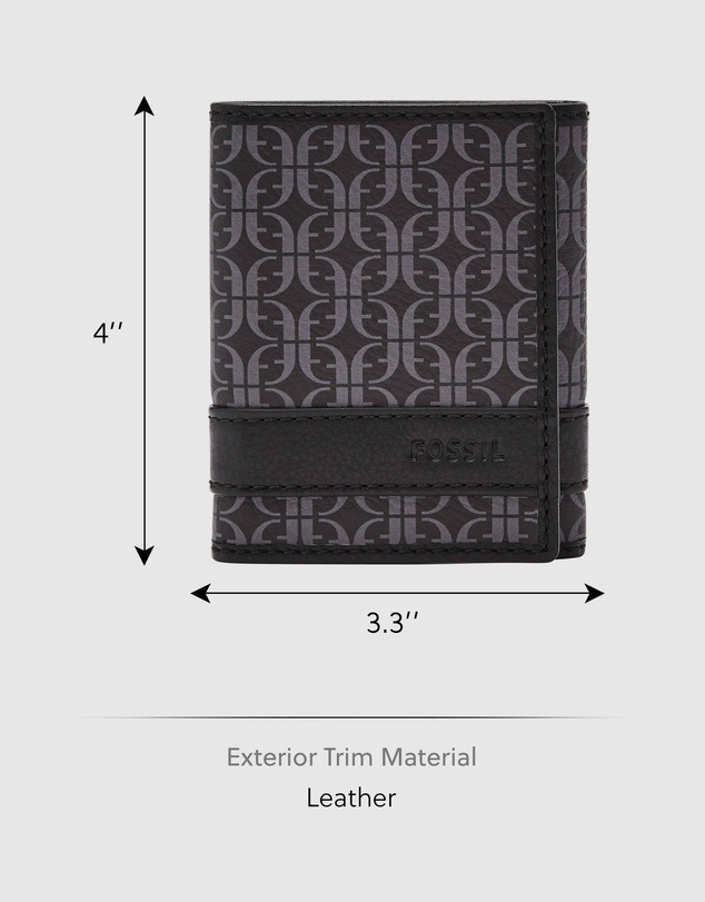 Fossil - Lufkin Black Wallet