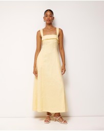AERE - Florie Linen Midi Dress