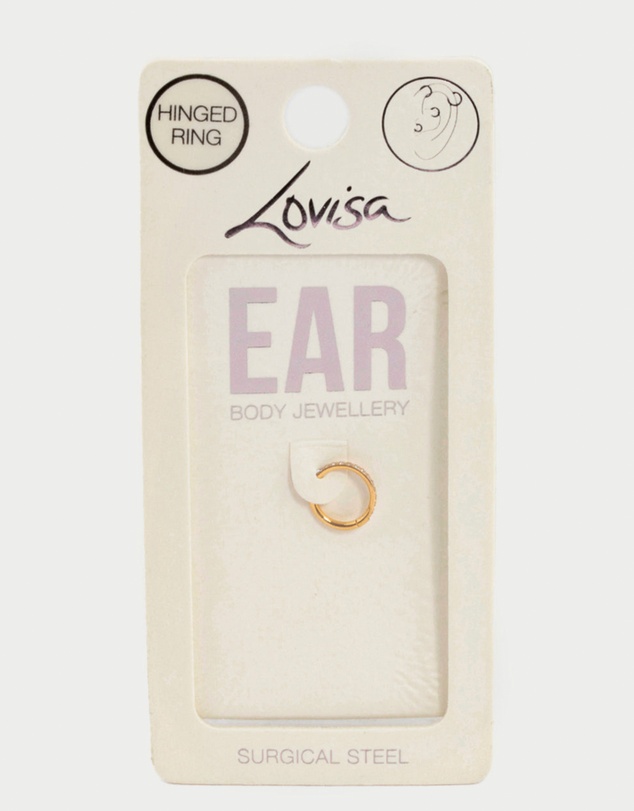Lovisa - Gold Plated Surgical Steel Fine Pave Band Clicker Ring