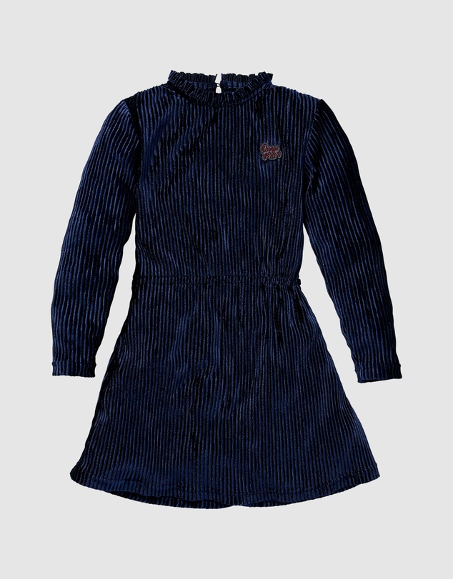 Quapi - Kaisa Long Sleeve Rib Velour Dress - Kids-Teens
