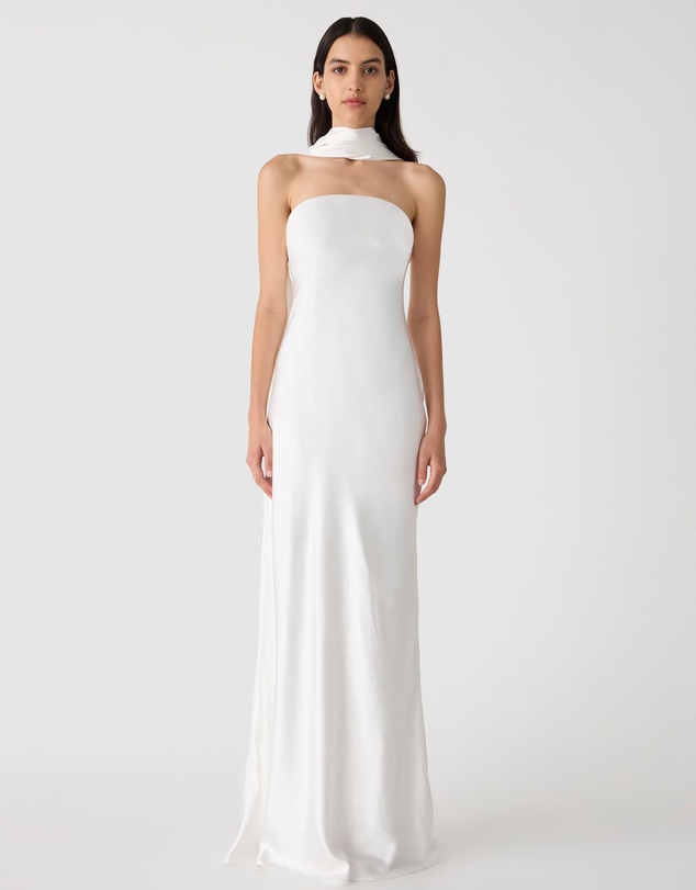 MISHA - Lilia Sash Neck Maxi Dress