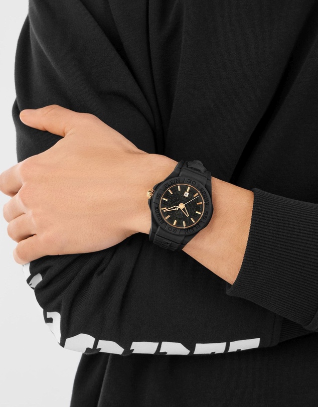 Plein Sport - PLEIN FEARLESS 46mm Black Dial and Black Silicone strap