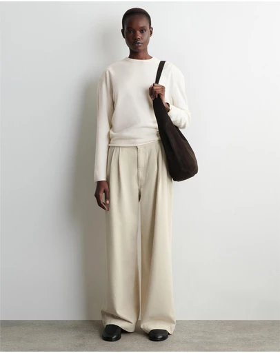 COS - Pleated Wide-Leg Denim Trousers