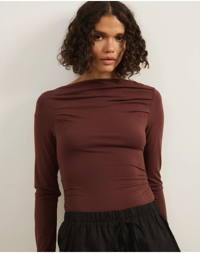 Atmos&Here - Etta Draped Jersey Top