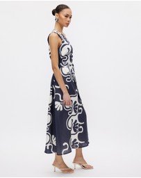 Minima Esenciales - Naja One Shoulder Linen Maxi Dressi Dress