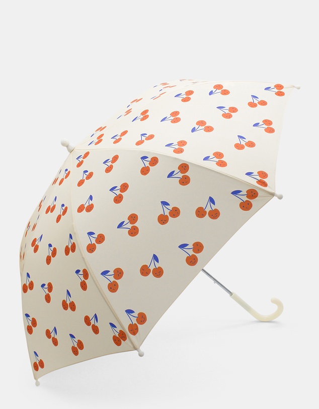 Morgan & Taylor - Cherry Kids Umbrella in Cream and Peachy Orange