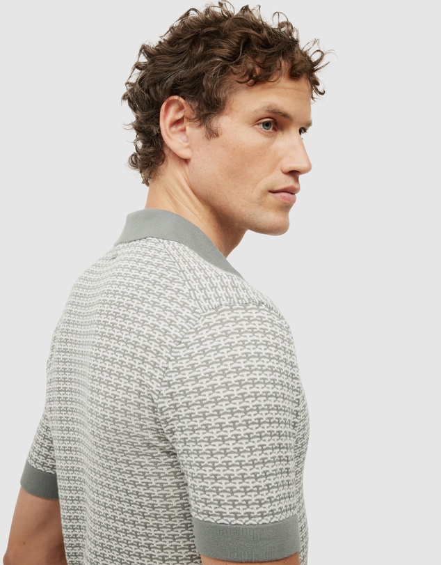 Politix - Orlando Two-tone Short Sleeve Polo Knit