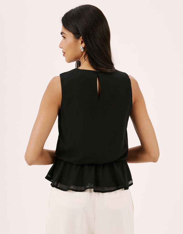 Atmos&Here - Jamie Chiffon Gathered Sleeveless Top