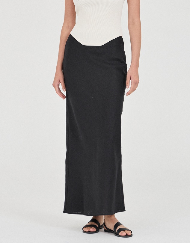 FRIEND of AUDREY - Carlton Linen Bias Skirt