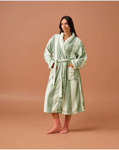 Linen House - Ocean City Plush Robe