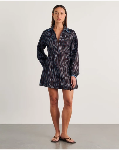 Jag - Ania Spot Long Sleeve Dress