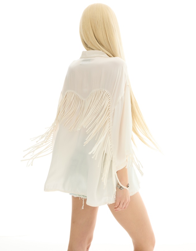 THE TALES - Ibiza Nights Satin Fringed Shirt