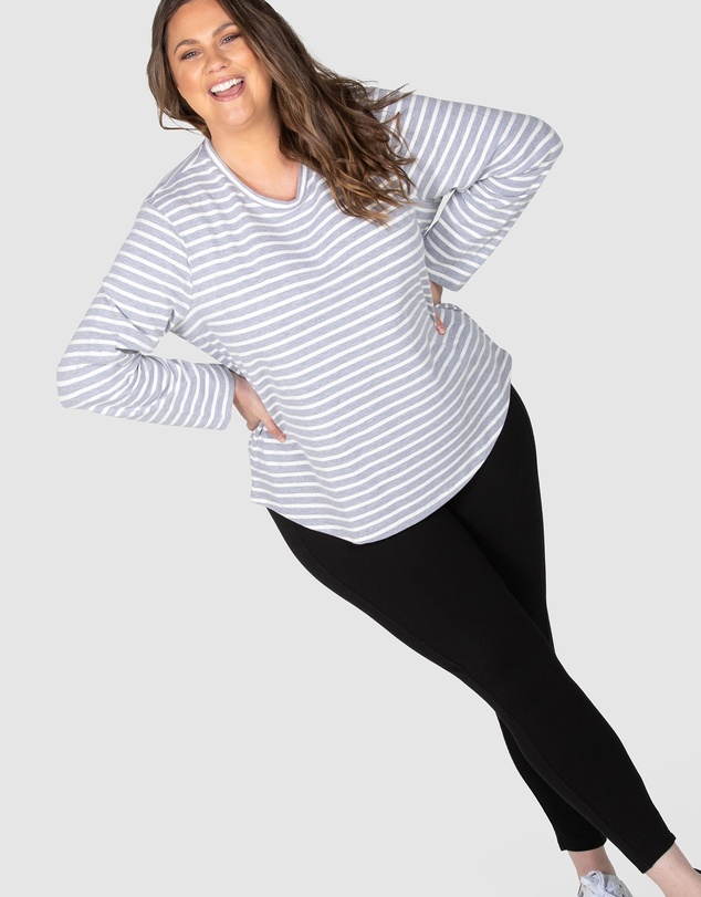 Love Your Wardrobe - Torquay Stripe Long Sleeve Tee