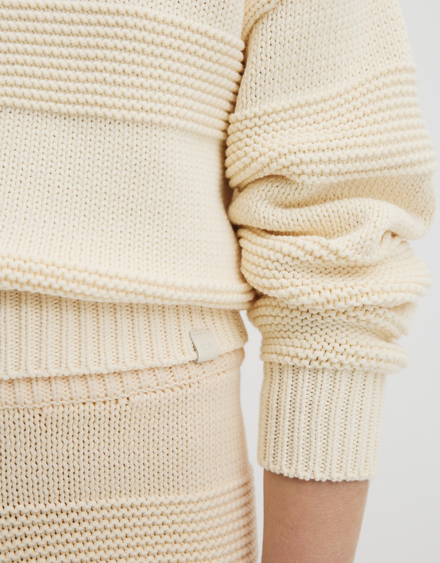 Country Road - Teen Australian Cotton Blend Long Sleeve Relaxed Crop Knit
