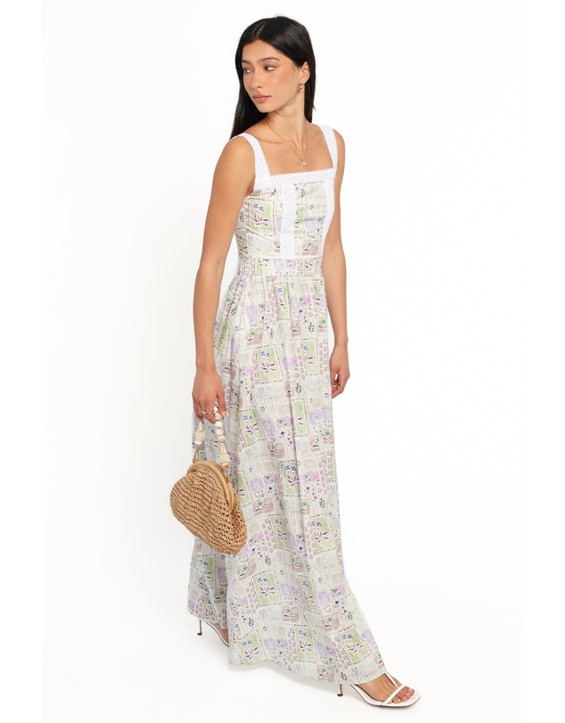 Petal & Pup - Raelyn Maxi Dress - Purple Abstract