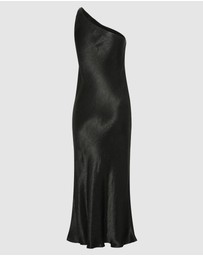 Third Form - Running Water Bias One Shoulder Dress