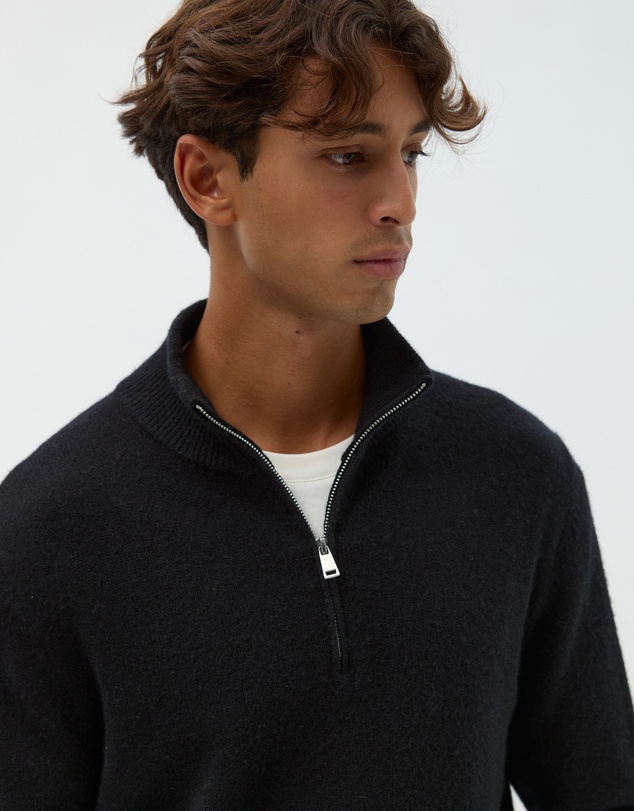 AERE - Merino Wool Quarter Zip Sweater