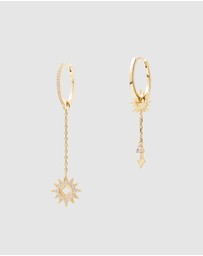 Wanderlust + Co - Sunlit Drop Gold Earrings