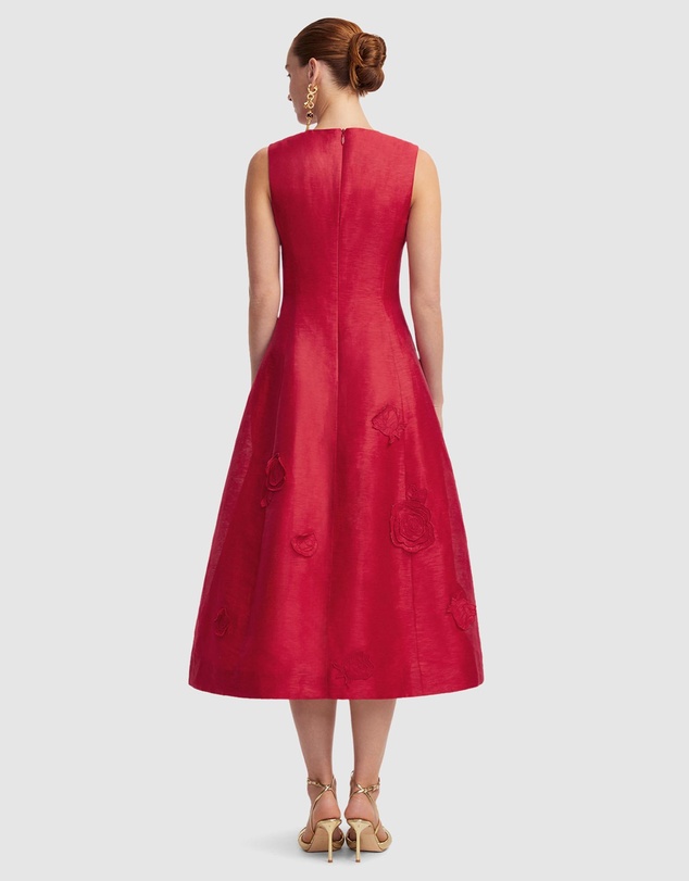 LEO LIN - Cleo Applique Sleeveless Midi Dress