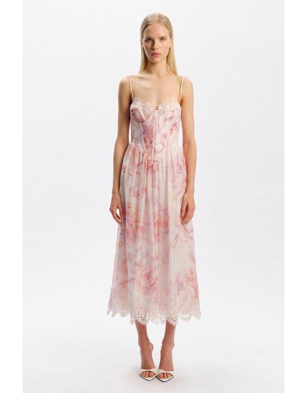 Bardot - Ashta Lace Detail Midi Dress