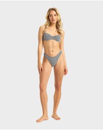 Roxy - Womens Gingham Hi Cheeky Bikini Bottom