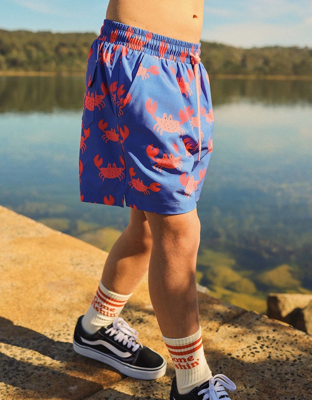 Skwosh - Mr Pinchy Boys Eco Swim Shorts in Blue