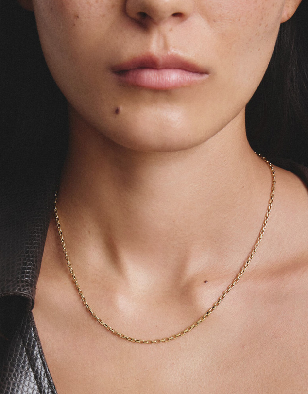 THOMAS SABO - Gold-Tone Stainless Steel Paperclip Chain Necklace 2.3mm