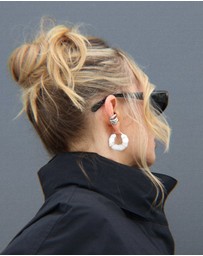 HOUSE OF SLANI - Silver Needra Statement Hoops