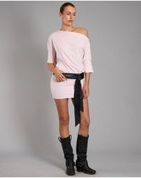Love and Nostalgia - Gabby Ballet Tee Dress - Baby Pink