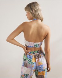 Dazie - Twist And Shout Linen Blend Crop