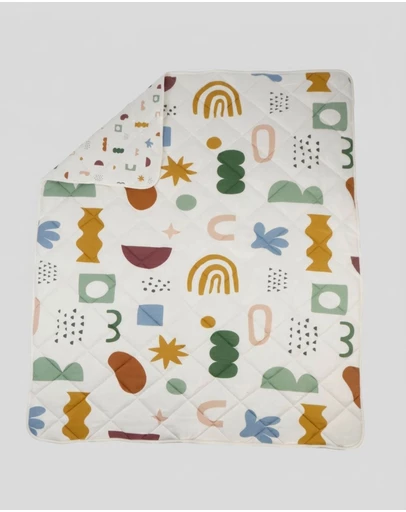 Living Textiles - Reversible Quilted Cot Comforter - Geo Mod