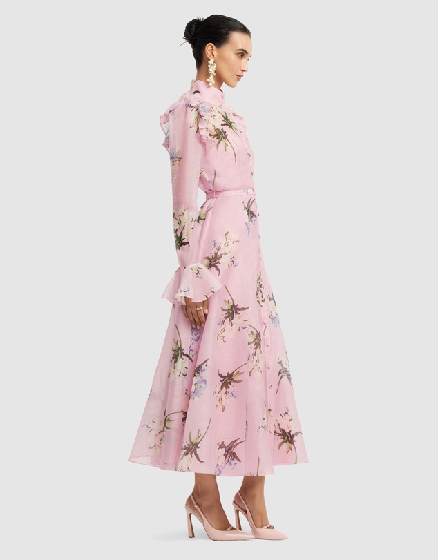 LEO LIN - Katrina Butterfly Sleeve Midi Dress