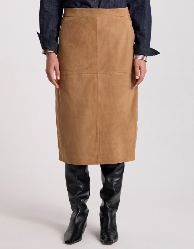 David Lawrence - Tanzie Suede Pencil Skirt