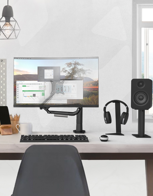 iWorld - Kanto H1 Universal Desktop Headphone Stand, Black