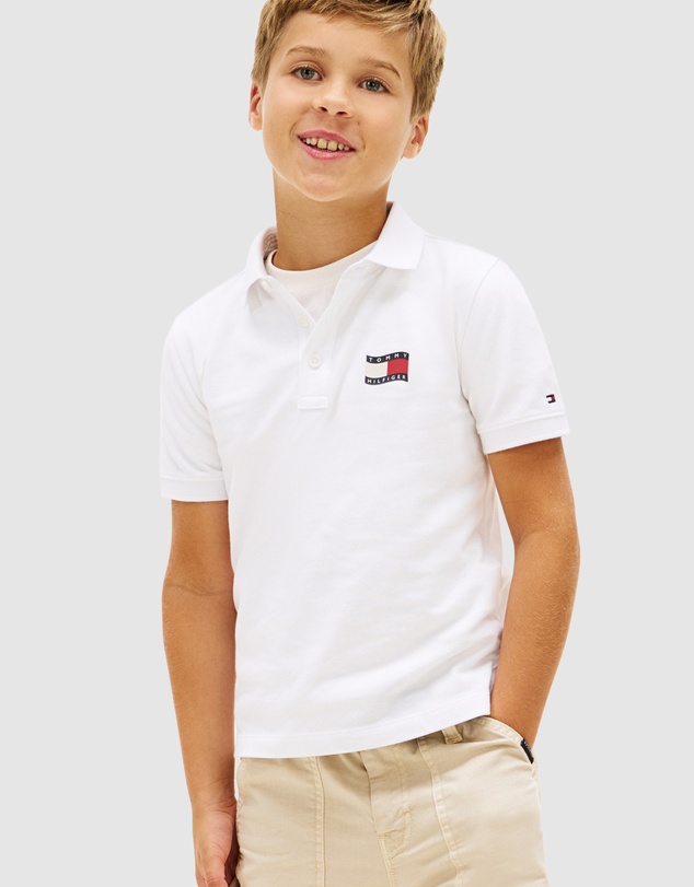 Tommy Hilfiger - Boys Regular Fit Wavy Flag Polo Shirt - Kids
