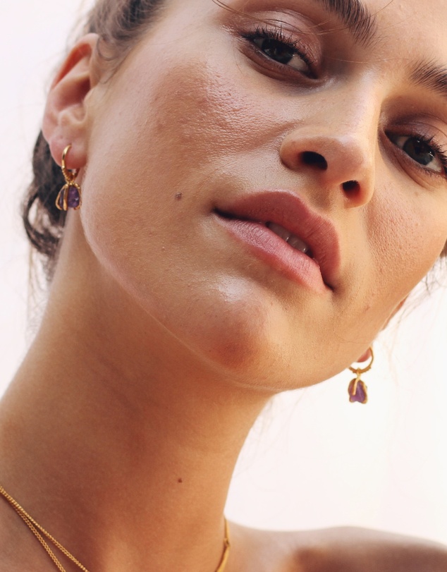 Carou - February Birthstone Earrings ~ Amethyst